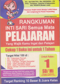 Rangkuman intisari semua mata pelajaran; untuk kelas 1 SD/MI