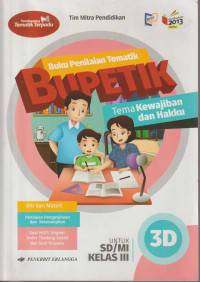 Buku penilaian tematik BUPETIK tema Kewajiban dan Hakku 3D untuk SD/MI kelas III